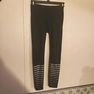 Athleta Shine Stripe Sonar Tight Yoga Workout Leggings Size S